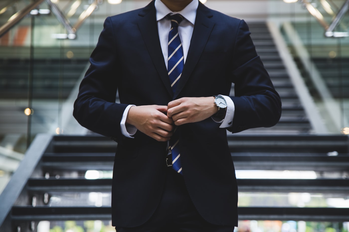 Tailored suit detail